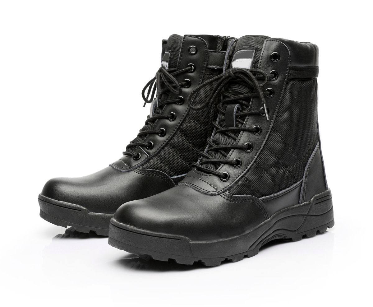 Men Military Tactical SWAT Leather Boots Combat Lace up Hunting Work